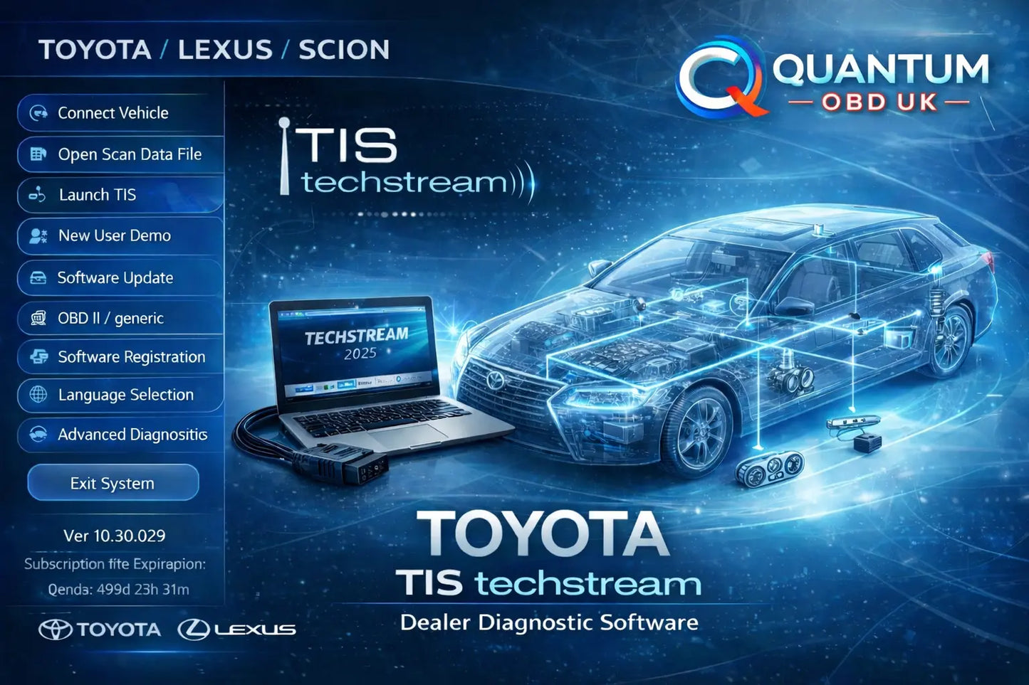 TOYOTA / Scion / LEXUS Techstream 2025 – Dealer Diagnostic Software (Windows) – Diagnosis • Service • Coding AUTO DIAGNOSTIC OBD2 SOFTWARES