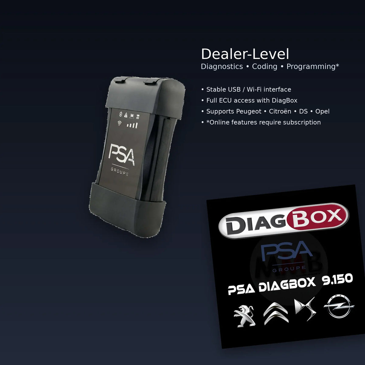 🔧 PSA GROUP ACTIA VCI – GENUINE DEALER TOOL FOR PEUGEOT / CITROËN / DS / OPEL QUANTUM OBD