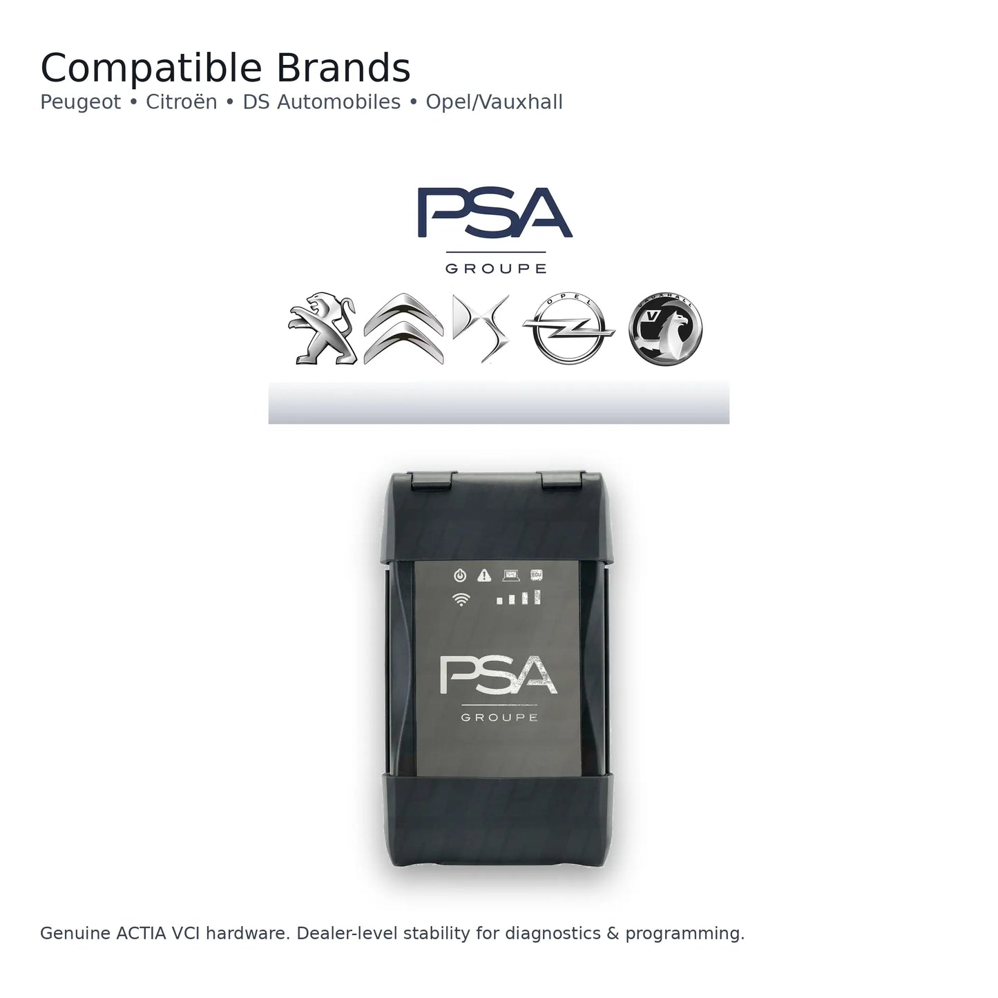 🔧 PSA GROUP ACTIA VCI – GENUINE DEALER TOOL FOR PEUGEOT / CITROËN / DS / OPEL QUANTUM OBD