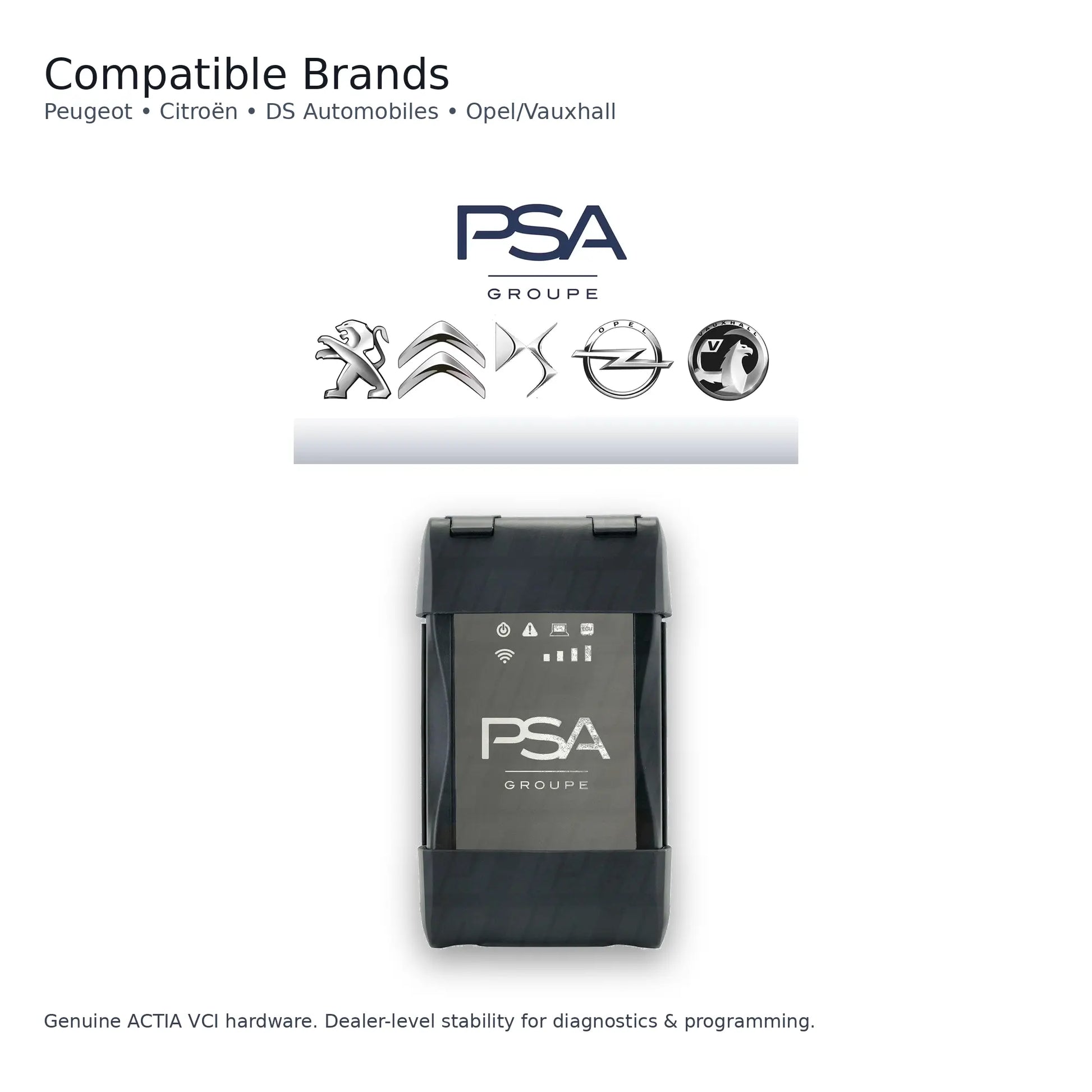 🔧 PSA GROUP ACTIA VCI – GENUINE DEALER TOOL FOR PEUGEOT / CITROËN / DS / OPEL QUANTUM OBD
