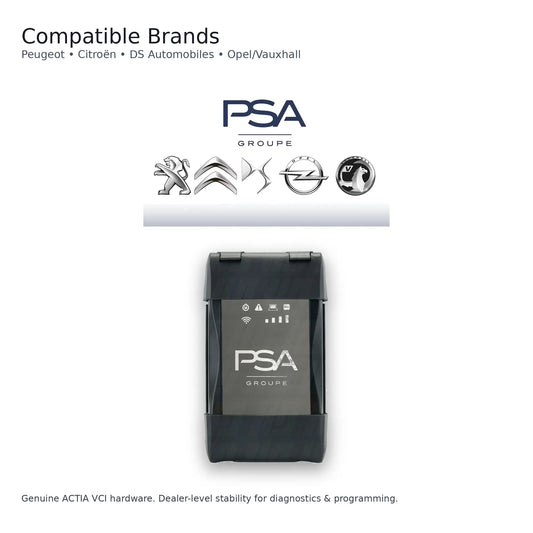 🔧 PSA GROUP ACTIA VCI – GENUINE DEALER TOOL FOR PEUGEOT / CITROËN / DS / OPEL QUANTUM OBD