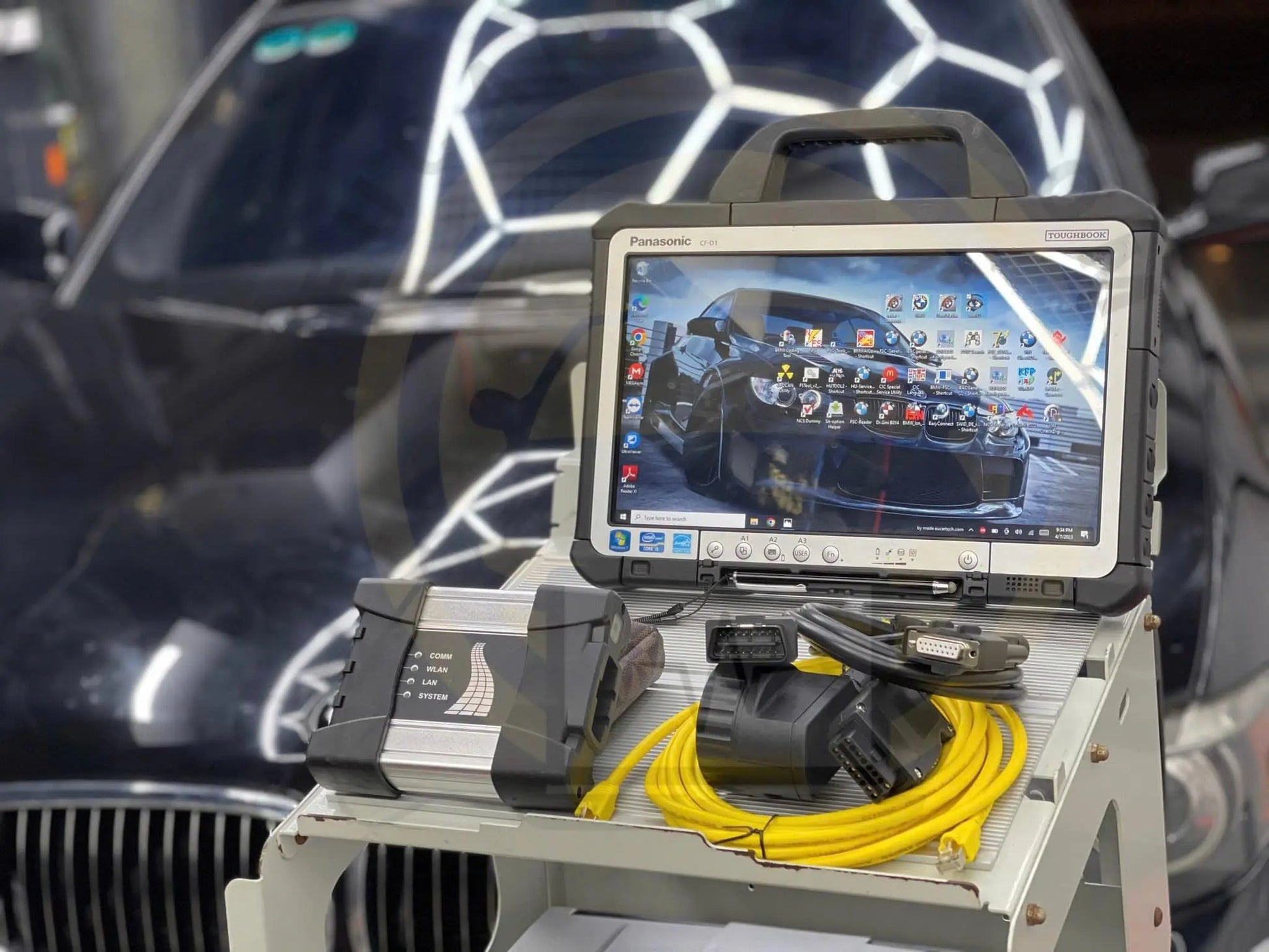 🔧 BMW ISTA Full Dealer Diagnostic Kit 2025 – Panasonic Toughbook CF Rugged Laptop + ICOM NEXT A + Full Cables – Ready to Use QUANTUM OBD