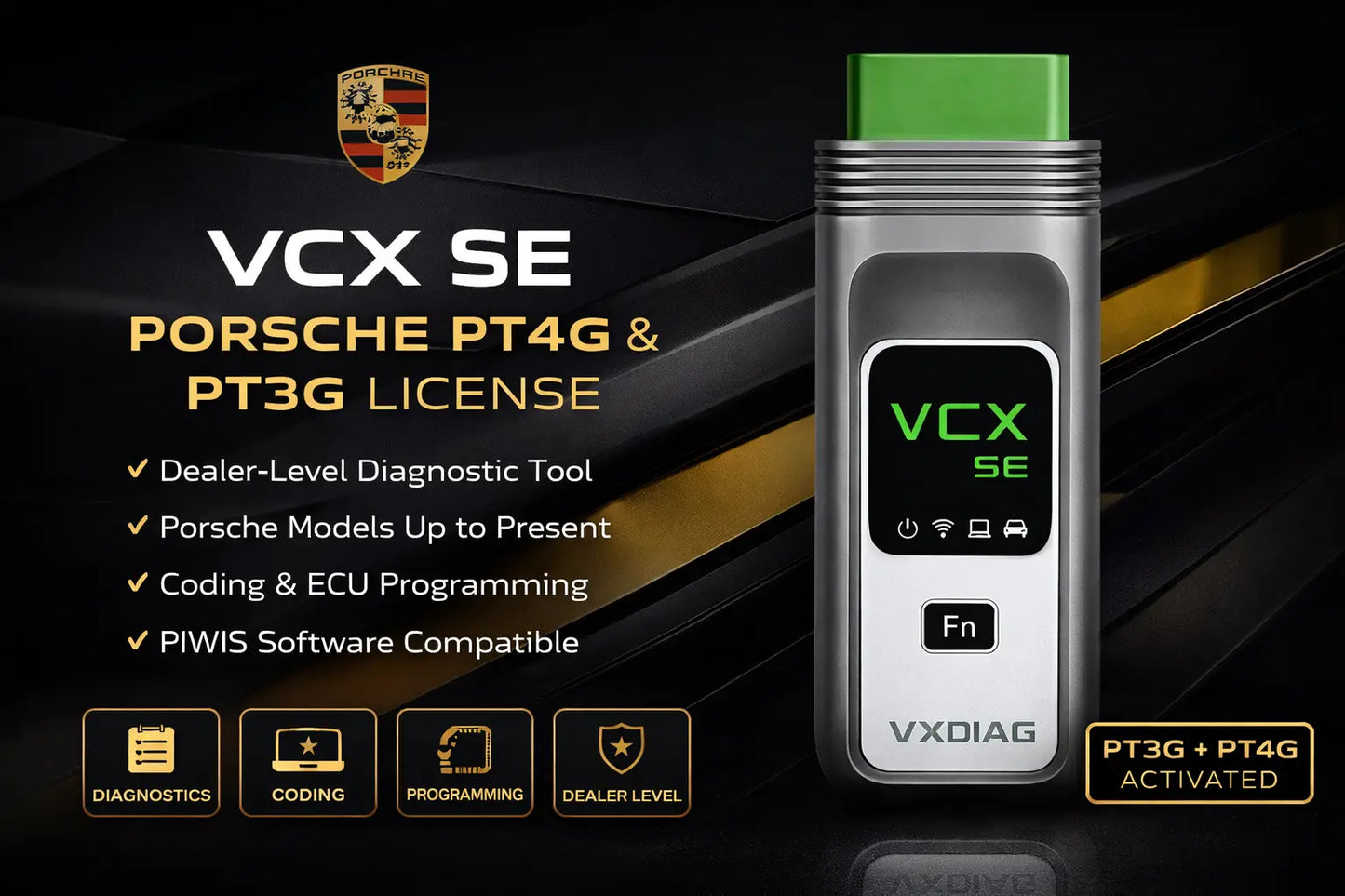 VCX SE VCI – Porsche PT4G & PT3G License | Dealer Diagnostic Interface QUANTUM OBD