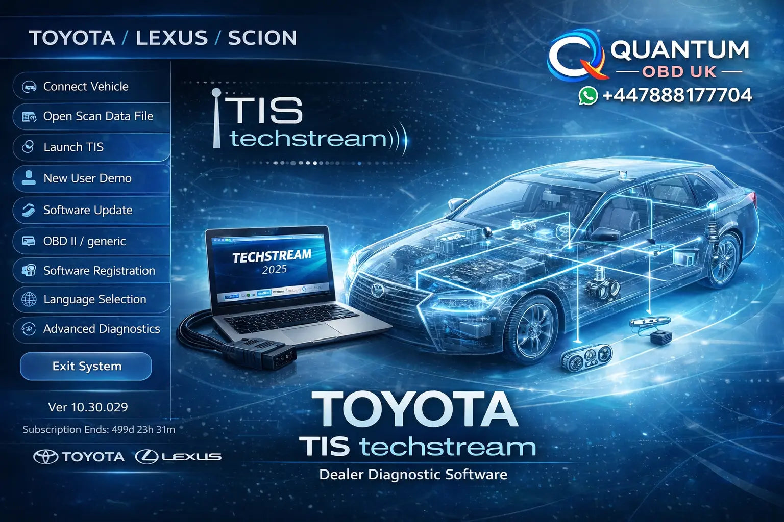 TOYOTA / Scion / LEXUS Techstream 2025 – Dealer Diagnostic Software (Windows) – Diagnosis • Service • Coding AUTO DIAGNOSTIC OBD2 SOFTWARES