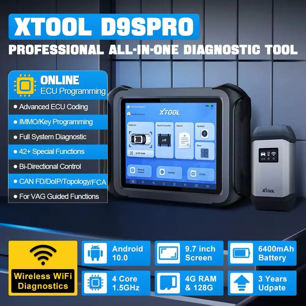 XTOOL D9S PRO D9SPRO Car Diagnostic Tools ECU Programming/Coding Automotive Scanner 42+ Services CANFD DOIP Topology PK D9 PRO QUANTUM OBD