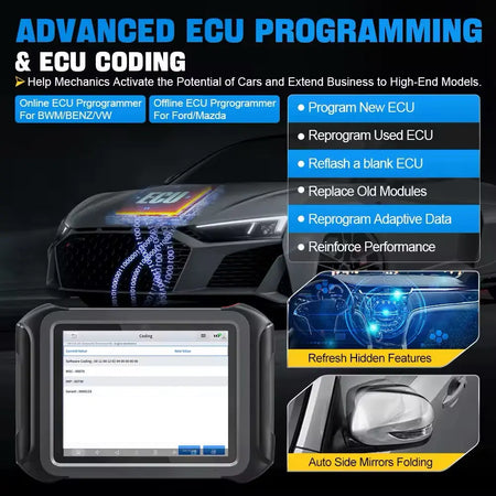 XTOOL D9S PRO D9SPRO Car Diagnostic Tools ECU Programming/Coding Automotive Scanner 42+ Services CANFD DOIP Topology PK D9 PRO QUANTUM OBD