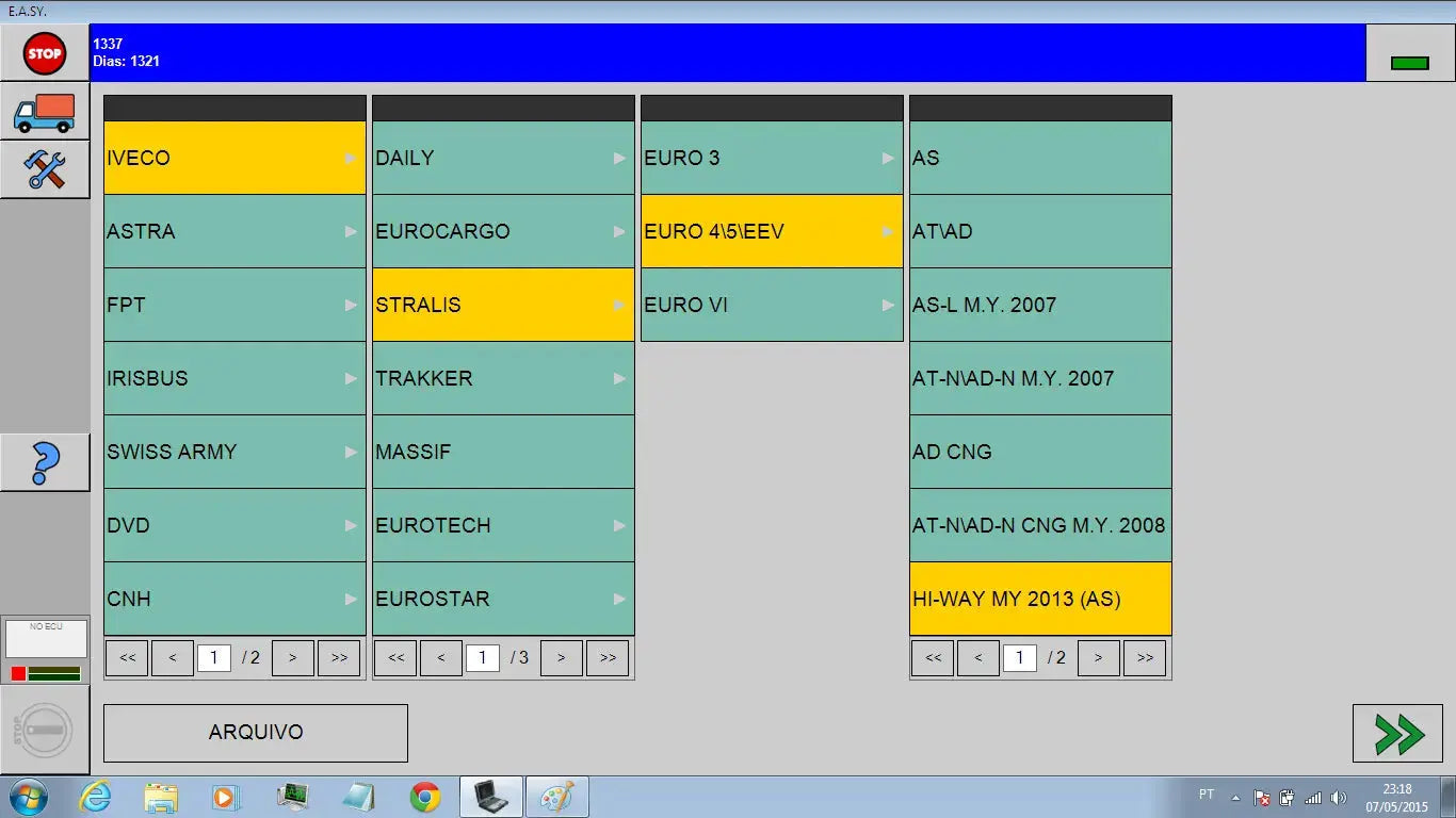 Iveco truck diagnostic tool Iveco Eltrac Easy ECI diagnostic interface QUANTUM OBD
