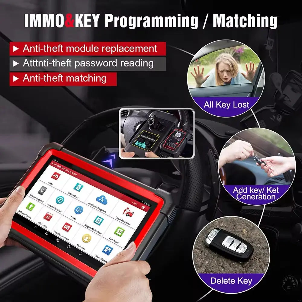 GENUINE LAUNCH X431 IMMO Plus X-PROG 3 Key Programming All System Car Diagnostic Tools Anti-Theft Programming 38 Reset EUC Coding CAN FD QUANTUM OBD