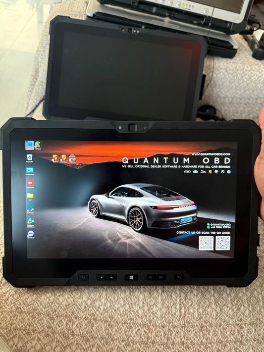 PORSCHE PIWIS 4 – DELL RUGGED TABLET 7220 FULL DEALER DIAGNOSTIC KIT (READY TO USE) QUANTUM OBD