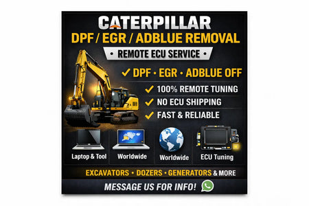 CATERPILLAR DPF / EGR / ADBLUE REMOVAL SERVICE ONLINE REMOTELY QUANTUM OBD