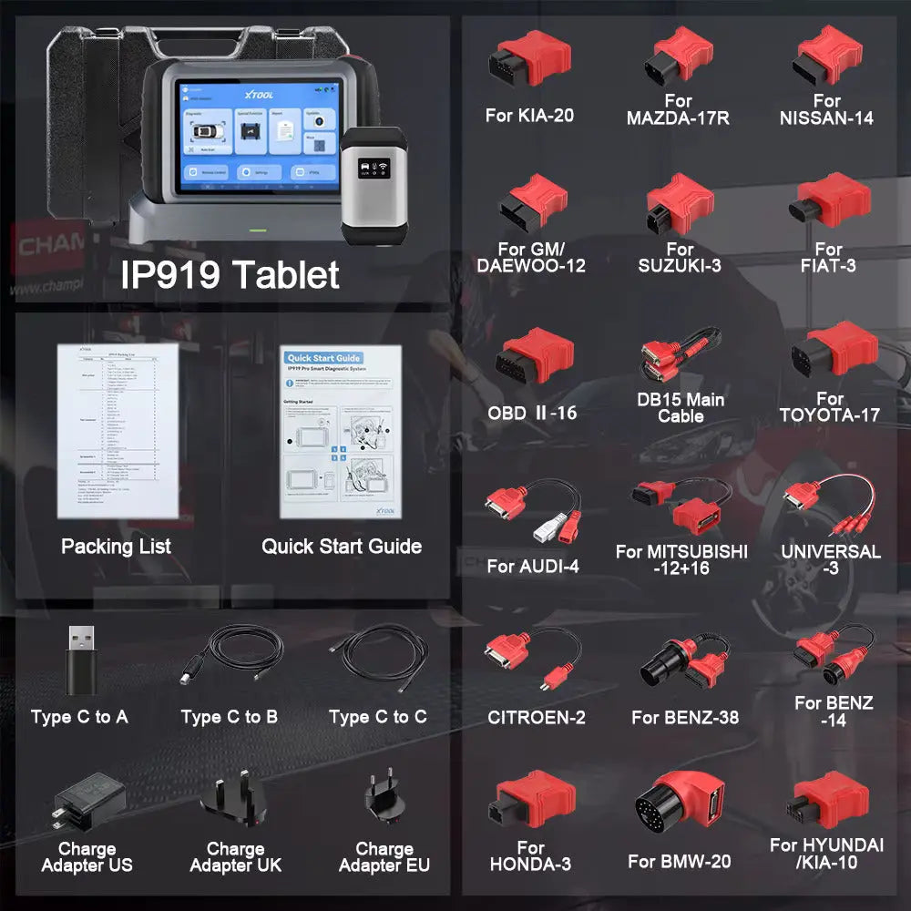 2025 XTOOL IP919PRO Automotive Scanner ECU Coding Bidirectional CANFD/DOIP/FCA Auto Auth OBD2 Diagnostic Tool All System QUANTUM OBD