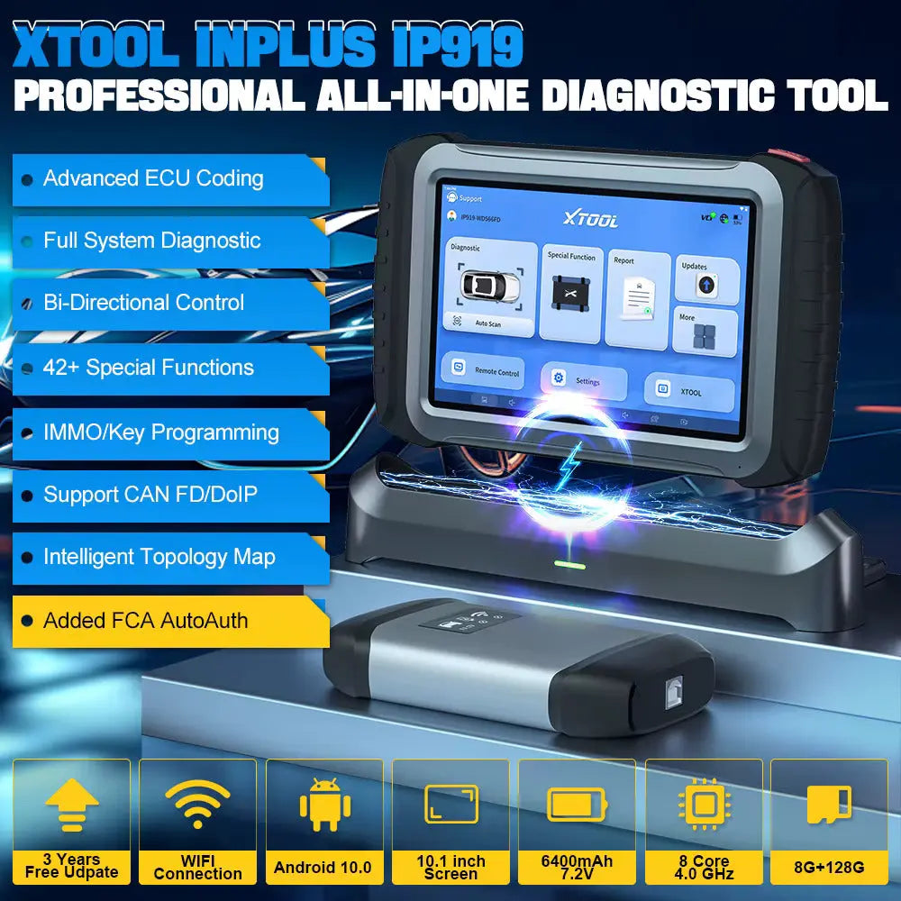 2025 XTOOL IP919PRO Automotive Scanner ECU Coding Bidirectional CANFD/DOIP/FCA Auto Auth OBD2 Diagnostic Tool All System QUANTUM OBD