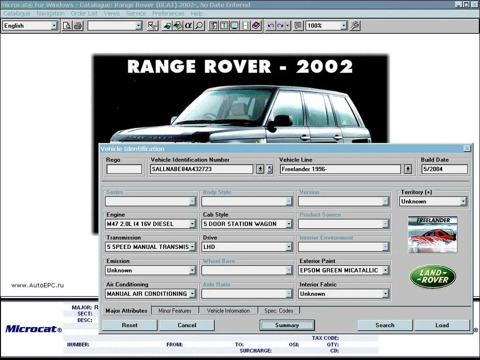 Microcat Land Rover 12.2014 Multilingual SOFTWARE PARTS CATALOGUE EPC ...