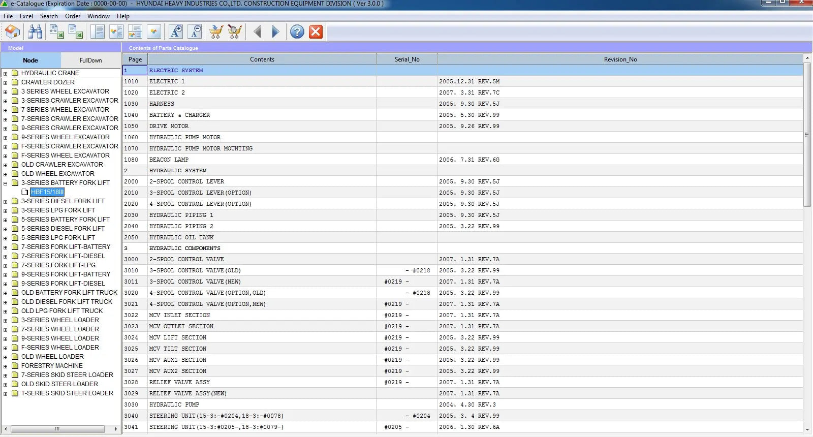 Hyundai FORKLIFT EPC E-Catalogue Robex Heavy Parts Catalog HCE QUANTUM OBD