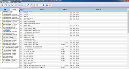 Hyundai FORKLIFT EPC E-Catalogue Robex Heavy Parts Catalog HCE QUANTUM OBD