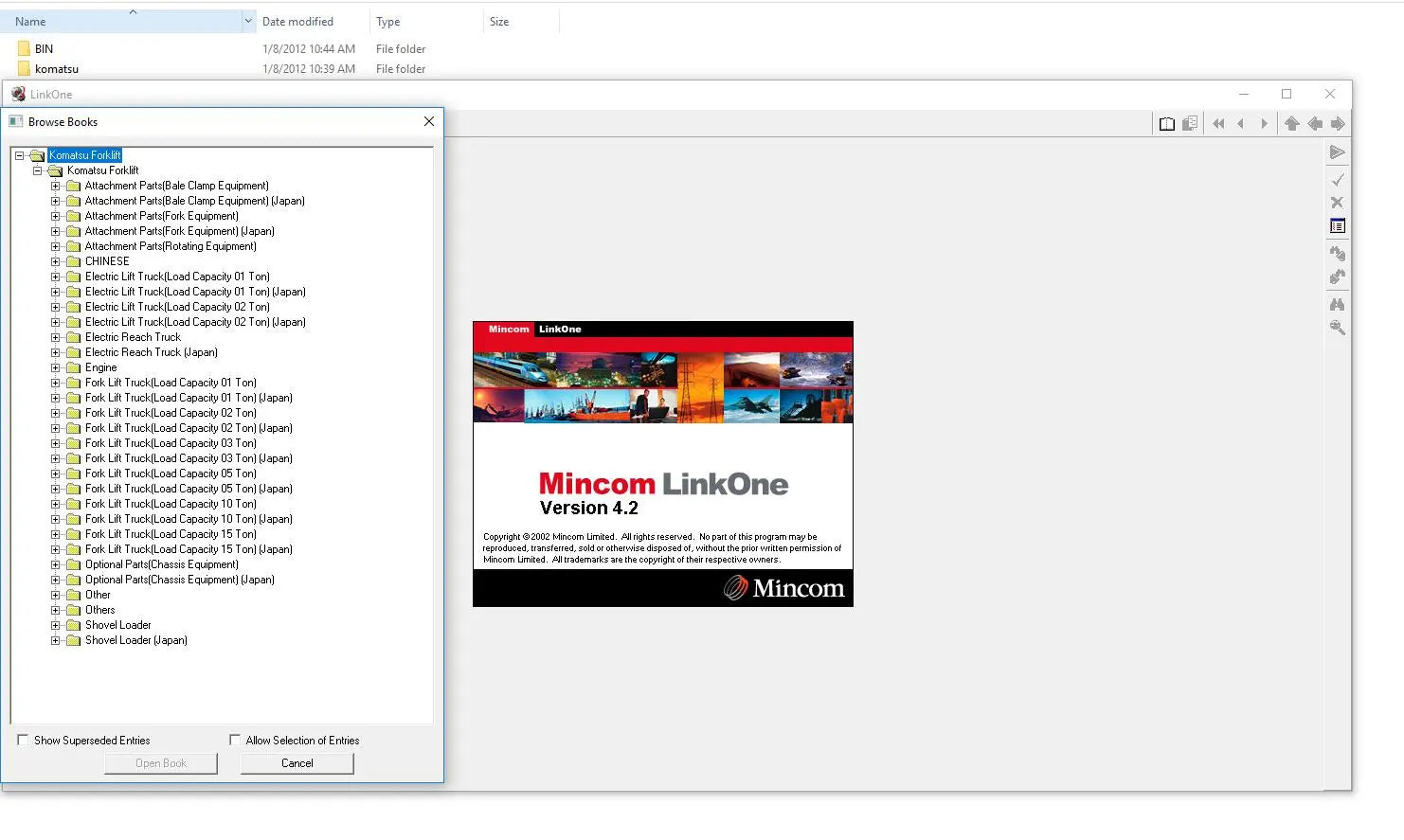Komatsu Forklift Link One Spare Parts Catalog EPC QUANTUM OBD