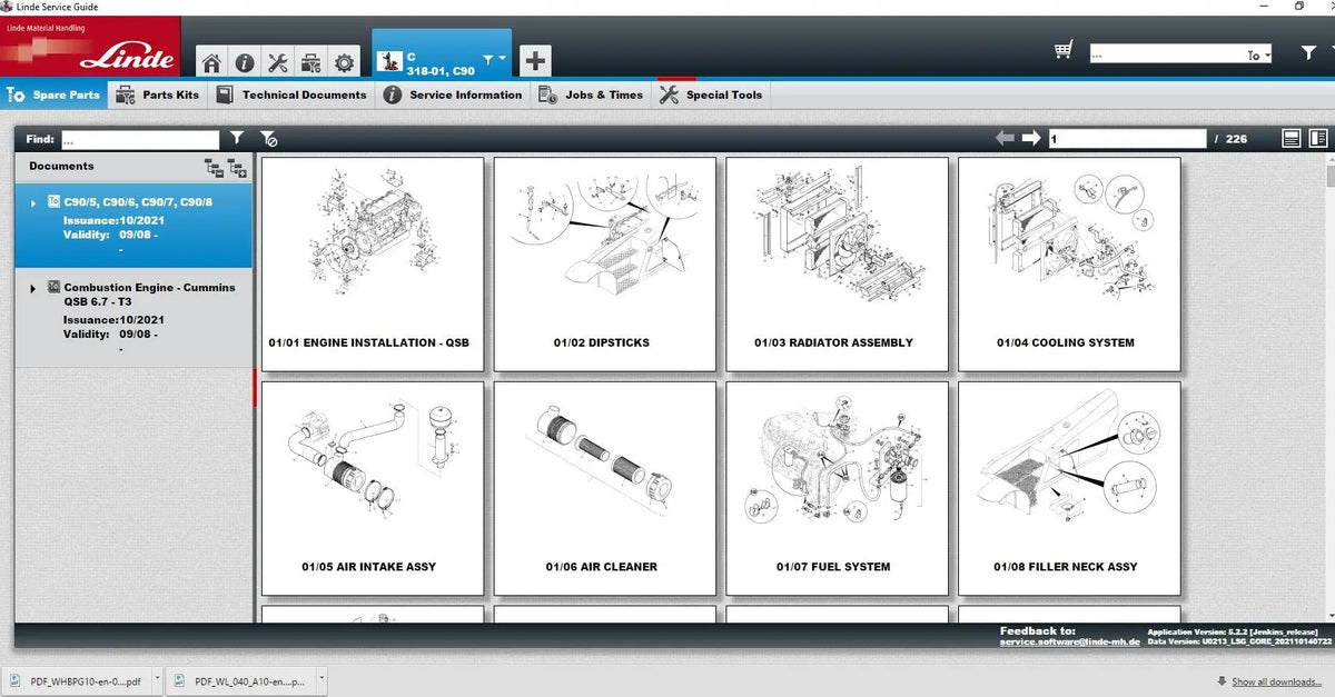Linde Compability Chart 2023 Linde Service Guide v.5.2.2 Service Information System – QUANTUM OBD